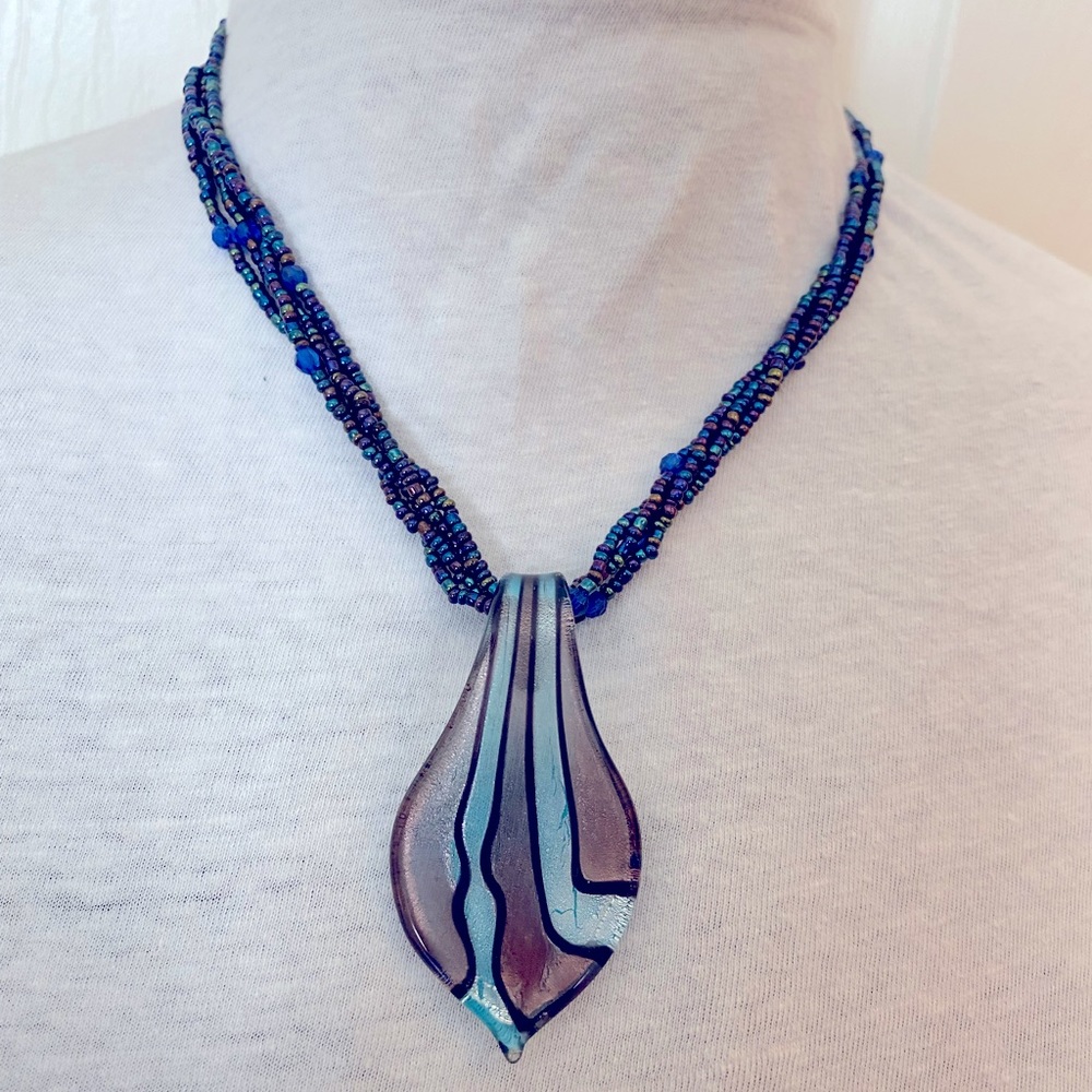 Necklace with a Beautiful Glass pendant